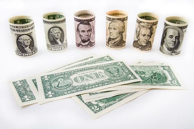 Dollar bills and US currency